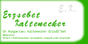 erzsebet kaltenecker business card